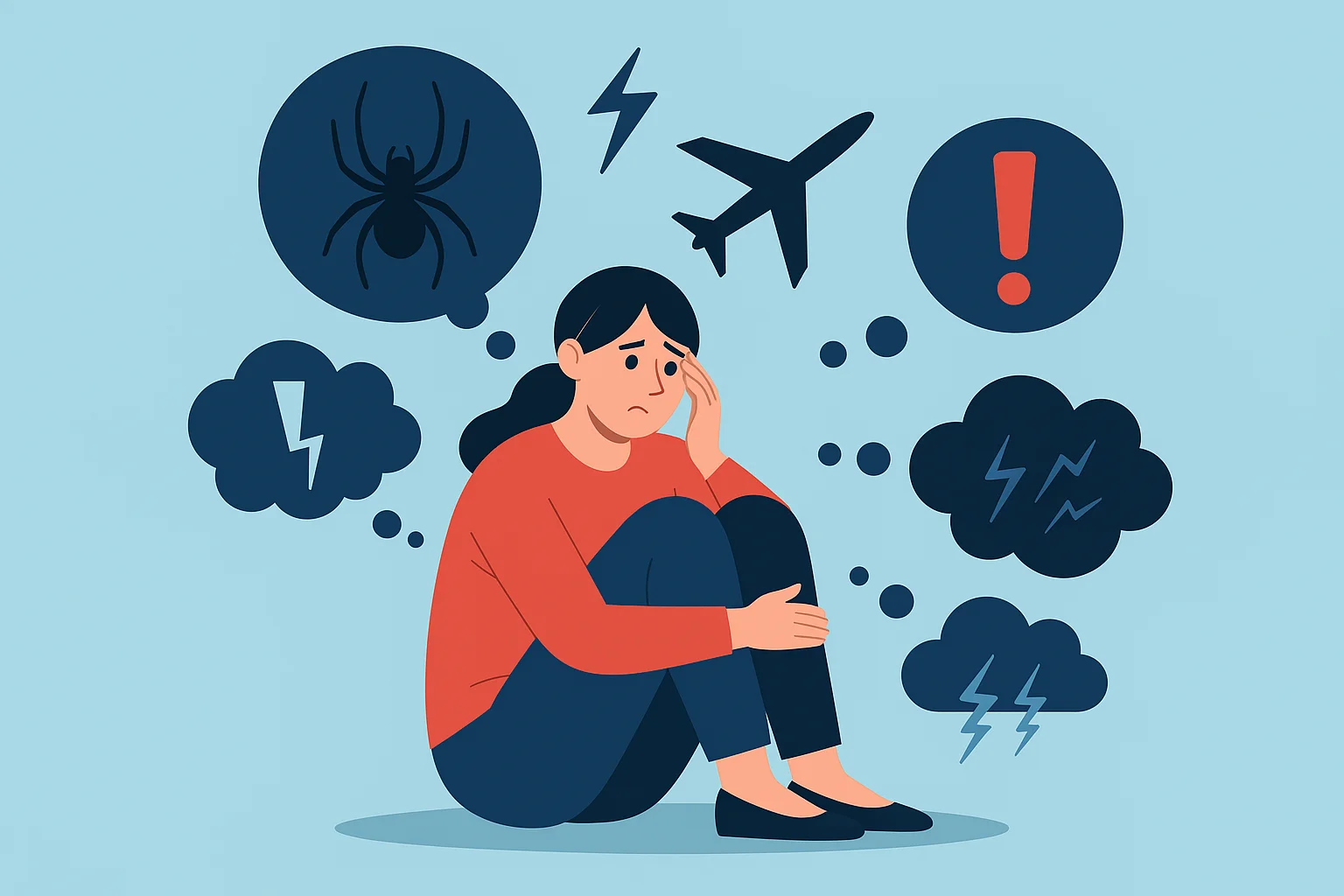Cognitive Characteristics of Phobias 1 Woman Contemplating Fears and Intrigues